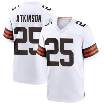 George Atkinson Jersey White Oakland S/B M-5XL Sewn Stitch |