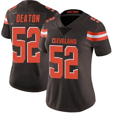 Men's Nike Dawson Deaton Brown Cleveland Browns Game Player Jersey