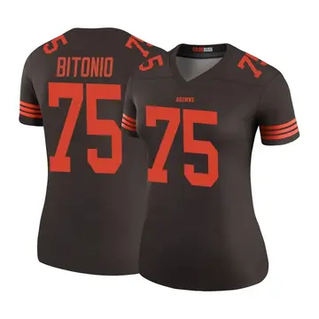 Elite Men's Joel Bitonio Brown Home Jersey - #75 Football