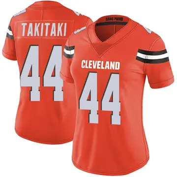 Elite Men's Sione Takitaki Brown Home Jersey - #44 Football Cleveland Browns